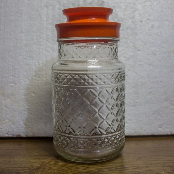 Anchor Hocking Other - Vintage Tang Anchor Hocking Storage Jar Clear Glass 32 Ounce